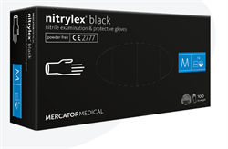 Перчатки нитриловые текстурированные Nitrylex , черные, упаковка 50 пар, размеры: L - фото 8124