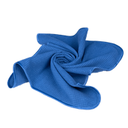 WAFFLE CLEANING TOWEL Полотенце для протирки оверлоченное 55*60 см, синее, 330гр/м2 для сушки авто Au-2402